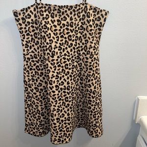 Spaghetti strapped, leopard print dress